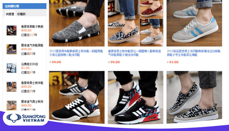 Điều kiện mua giày Trung Quốc trên website